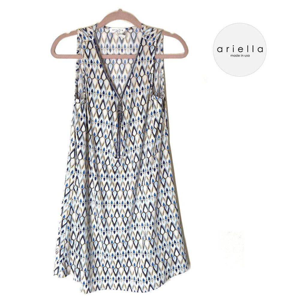 Ariella Sleeveless Zip-Up Dress Large